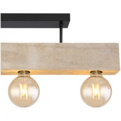 Globo Deckenleuchte Adalie E27 Metall Schwarz Mit Holz 6 X 60 Cm / Höhe 19 Cm 14 Globo Deckenleuchte Adalie E27 Metall Schwarz Mit Holz 6 X 60 Cm / Höhe 19 Cm -Lampen & Leuchten affär 578051 2