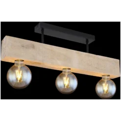 Globo Deckenleuchte Adalie E27 Metall Schwarz Mit Holz 6 X 60 Cm / Höhe 19 Cm 15 Globo Deckenleuchte Adalie E27 Metall Schwarz Mit Holz 6 X 60 Cm / Höhe 19 Cm -Lampen & Leuchten affär 578051 4