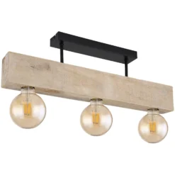 Globo Deckenleuchte Adalie E27 Metall Schwarz Mit Holz 6 X 60 Cm / Höhe 19 Cm 16 Globo Deckenleuchte Adalie E27 Metall Schwarz Mit Holz 6 X 60 Cm / Höhe 19 Cm -Lampen & Leuchten affär 578051 5