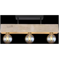 Globo Deckenleuchte Adalie E27 Metall Schwarz Mit Holz 6 X 60 Cm / Höhe 19 Cm 17 Globo Deckenleuchte Adalie E27 Metall Schwarz Mit Holz 6 X 60 Cm / Höhe 19 Cm -Lampen & Leuchten affär 578051 6