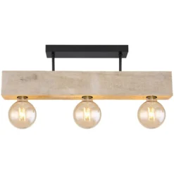 Globo Deckenleuchte Adalie E27 Metall Schwarz Mit Holz 6 X 60 Cm / Höhe 19 Cm 18 Globo Deckenleuchte Adalie E27 Metall Schwarz Mit Holz 6 X 60 Cm / Höhe 19 Cm -Lampen & Leuchten affär 578051 7