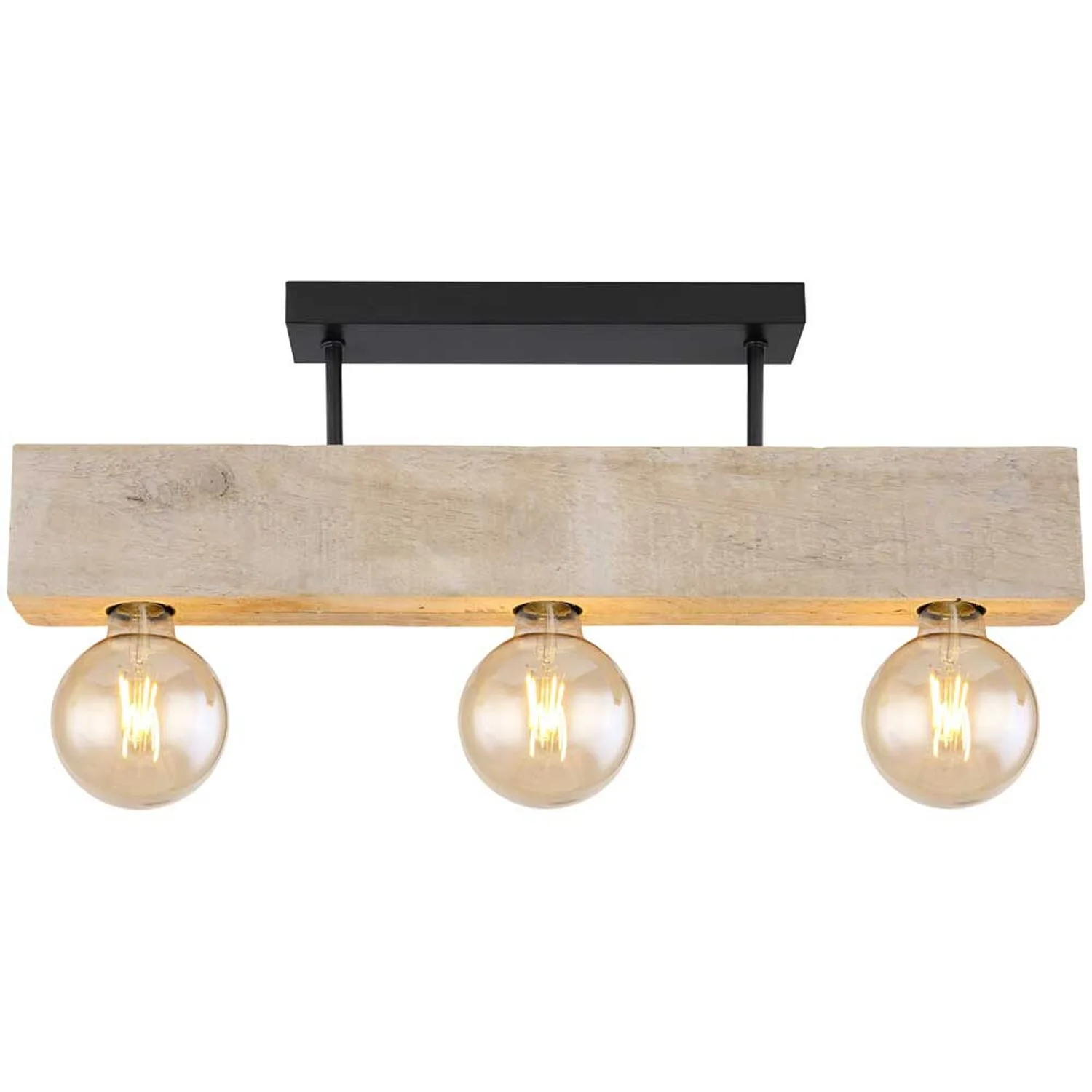 Globo Deckenleuchte Adalie E27 Metall Schwarz Mit Holz 6 X 60 Cm / Höhe 19 Cm 7 Globo Deckenleuchte Adalie E27 Metall Schwarz Mit Holz 6 X 60 Cm / Höhe 19 Cm – Bild 7