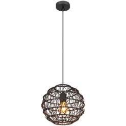 Globo LED-Hängeleuchte E27 Schwarz-Matt 18 W