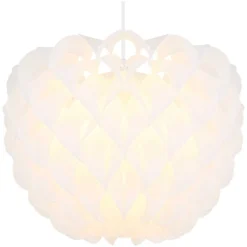 Globo Hängeleuchte E27 Metall Weiss Mit Kunststoff Ø 37 Cm / Höhe 120 Cm 14 Globo Hängeleuchte E27 Metall Weiss Mit Kunststoff Ø 37 Cm / Höhe 120 Cm -Lampen & Leuchten affär 578056 3