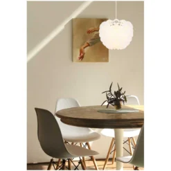 Globo Hängeleuchte E27 Metall Weiss Mit Kunststoff Ø 37 Cm / Höhe 120 Cm 15 Globo Hängeleuchte E27 Metall Weiss Mit Kunststoff Ø 37 Cm / Höhe 120 Cm -Lampen & Leuchten affär 578056 5