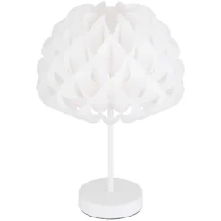 Globo Tischleuchte E14 Metall Weiss Ø 26 Cm / Höhe 35 Cm