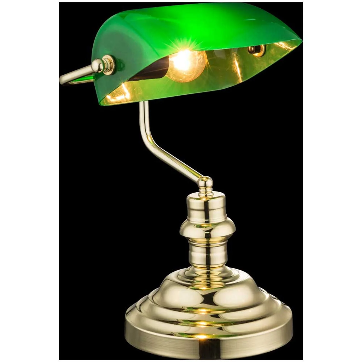 Globo Tischleuchte Antique E27 Messingfarben 60 W 2 Globo Tischleuchte Antique E27 Messingfarben 60 W – Bild 2