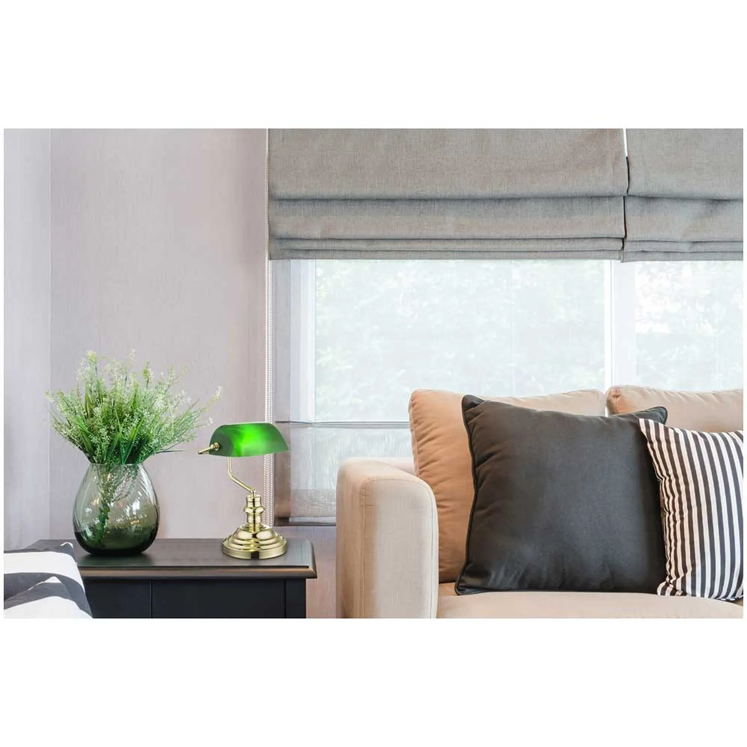 Globo Tischleuchte Antique E27 Messingfarben 60 W 7 Globo Tischleuchte Antique E27 Messingfarben 60 W – Bild 7