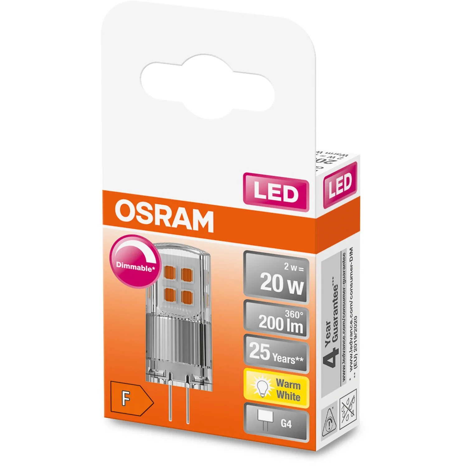 Osram LED-Leuchtmittel Pin G4 Warmweiss 20W 200lm Dimmbar 6 Osram LED-Leuchtmittel Pin G4 Warmweiss 20W 200lm Dimmbar – Bild 6