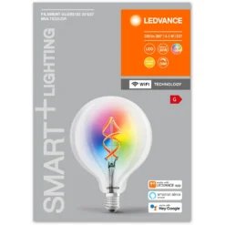 Ledvance Smart+ Wifi-LED-Leuchtmittel Globe Filament E27 RGBW 4,5 W / 300 Lm -Lampen & Leuchten affär 588116 10