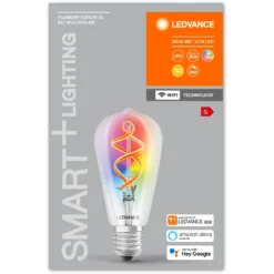Ledvance Smart+ Wifi-LED-Leuchtmittel Edison Filament E27 RGBW 4,5 W / 300 Lm -Lampen & Leuchten affär 588125 14