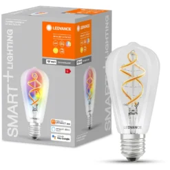 Ledvance Smart+ Wifi-LED-Leuchtmittel Edison Filament E27 RGBW 4,5 W / 300 Lm -Lampen & Leuchten affär 588125 16