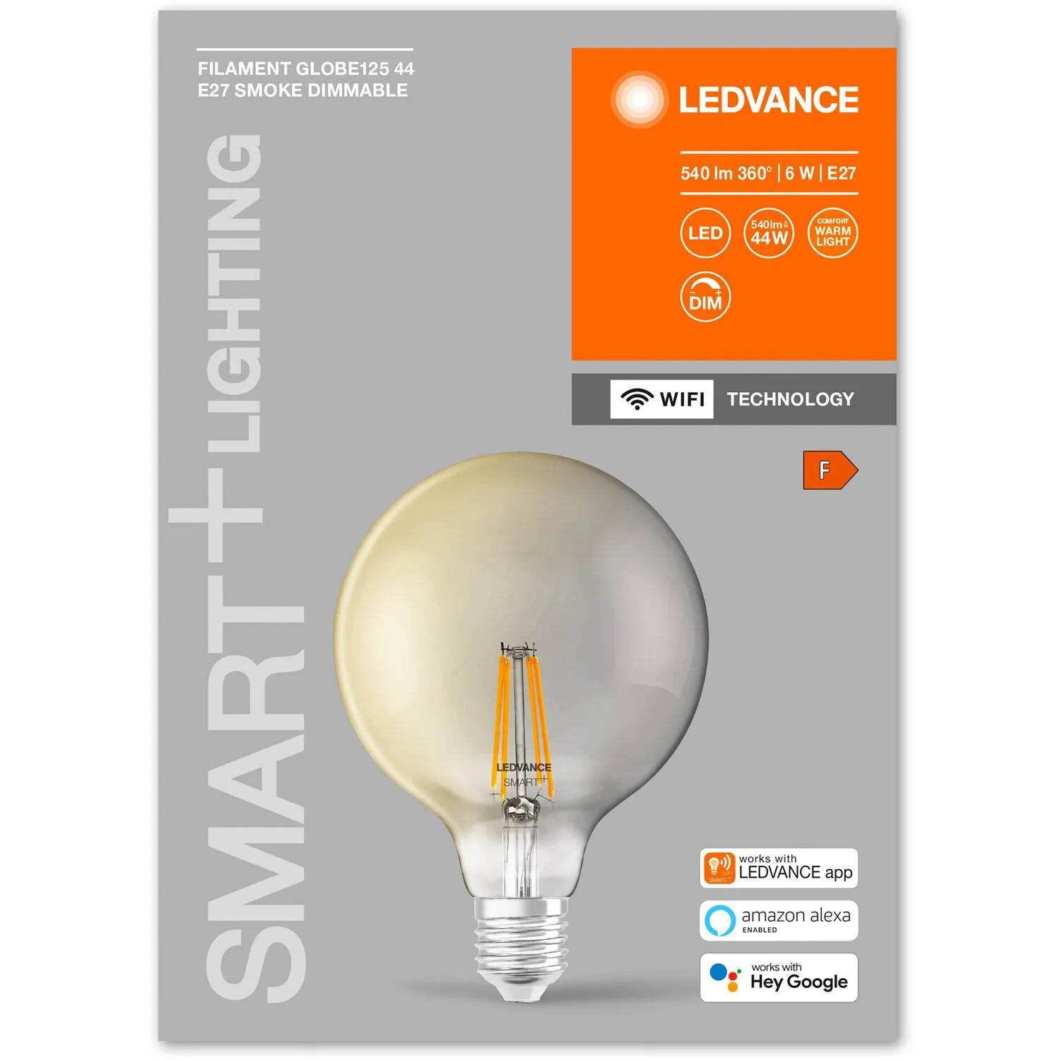 Ledvance Smart+ Leuchtmittel Filament Globe Hellgrau 6 W / 540 Lm 3 Ledvance Smart+ Leuchtmittel Filament Globe Hellgrau 6 W / 540 Lm – Bild 3