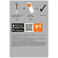 Ledvance Smart+ Leuchtmittel Filament Edison Hellgrau 6 W / 540 Lm 6 Ledvance Smart+ Leuchtmittel Filament Edison Hellgrau 6 W / 540 Lm -Lampen & Leuchten affär 588274 5