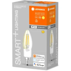 Ledvance Smart+ Leuchtmittel Wifi Filament Candle Transparent E14 / 4 W