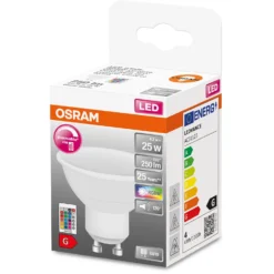 Osram LED-Leuchtmittel Reflektor Remote PAR16 GU10 RGBW 25W 250lm Fernbedienung -Lampen & Leuchten affär 588356 6