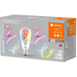 Ledvance Smart+ Leuchtmittel Wifi Filament Edison E27 Inkl. 2x LED-Lichtstreifen -Lampen & Leuchten affär 588500 2