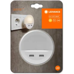 Ledvance LED-Steckdosenlicht Nachtlicht Lunetta USB Warmweiss Handyablage Tag-Na -Lampen & Leuchten affär 589305 2