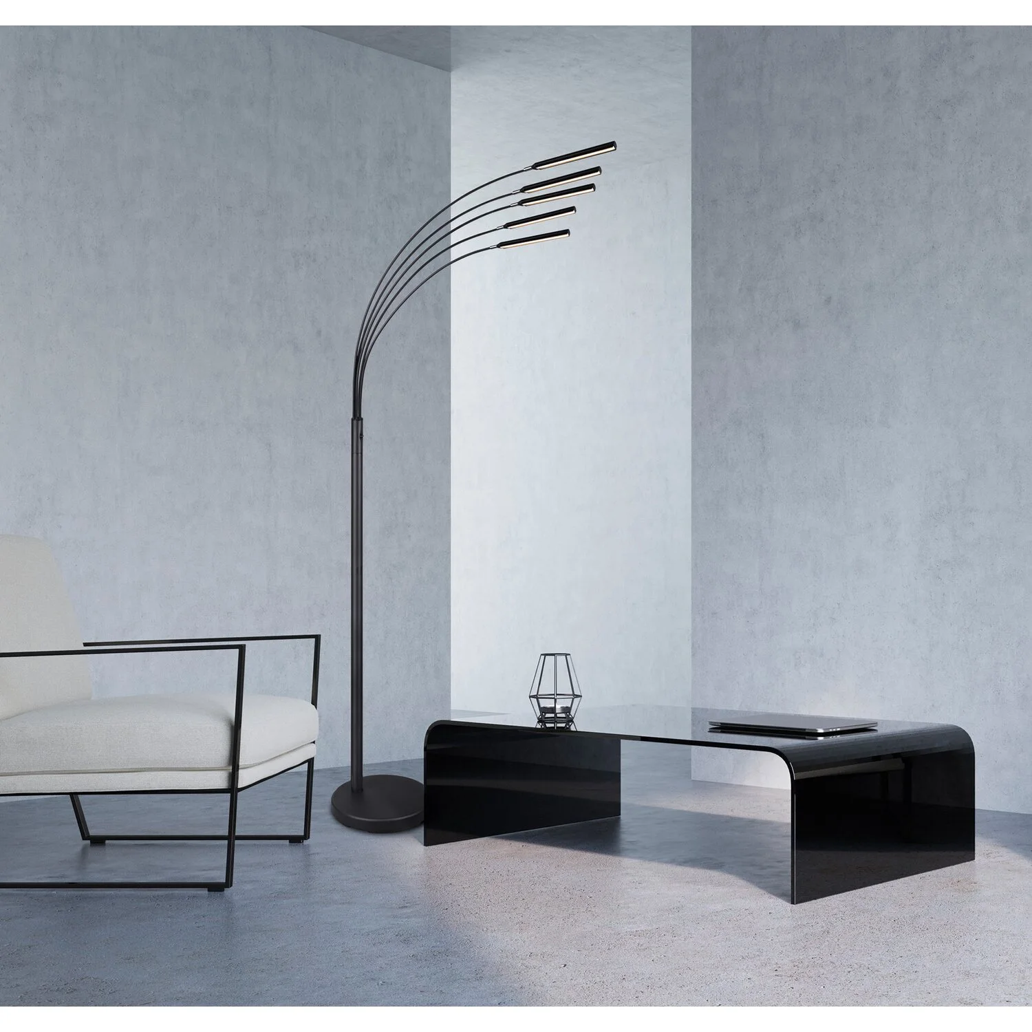 Reality LED-Stehleuchte Reed 5-flammig Schwarz (HxBxT) 195,5 X 30,5 X 85,7 Cm 10 Reality LED-Stehleuchte Reed 5-flammig Schwarz (HxBxT) 195,5 X 30,5 X 85,7 Cm – Bild 10