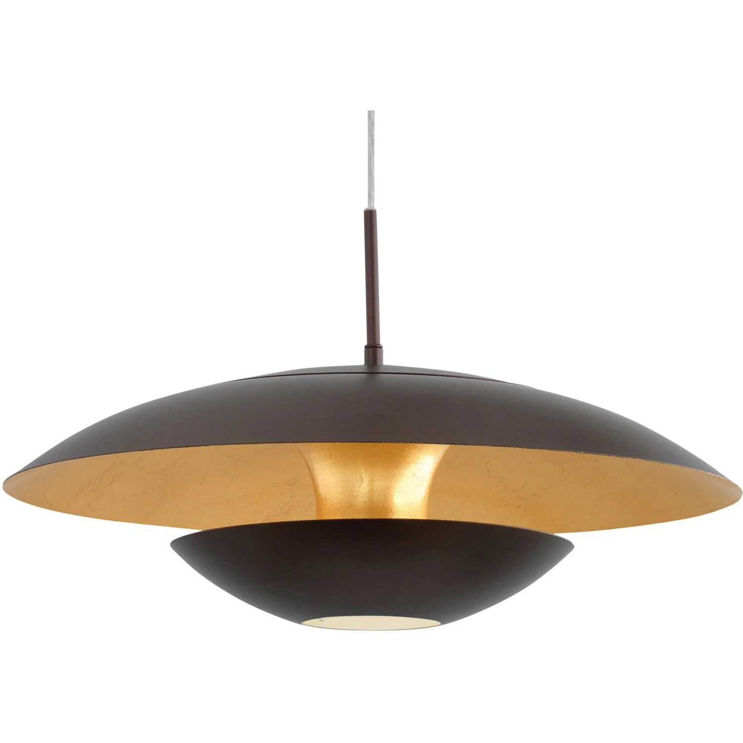 Eglo Hängeleuchte Nuvano Braun-Goldfarben 2 Eglo Hängeleuchte Nuvano Braun-Goldfarben – Bild 2