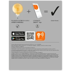 LEDVANCE Smart+ Leuchtmittel Filament Globe Gold 6 W / 680 Lm -Lampen & Leuchten affär 618628 5