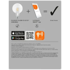 Ledvance LED-Leuchtmittel Globe Smart E27 / 6 W / 827 Lm -Lampen & Leuchten affär 618664 6