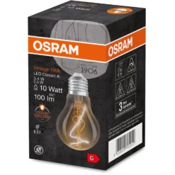 Osram LED-Leuchtmittel E27 Glühlampenform 3,4 W / Höhe 10,5 Cm / Ø 6 Cm -Lampen & Leuchten affär 618679 4