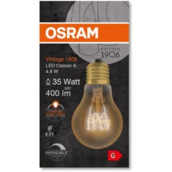 Osram LED-Leuchtmittel E27 Glühlampenform 4,8 W / Höhe 10,5 Cm / Ø 6 Cm 8 Osram LED-Leuchtmittel E27 Glühlampenform 4,8 W / Höhe 10,5 Cm / Ø 6 Cm -Lampen & Leuchten affär 618687 5
