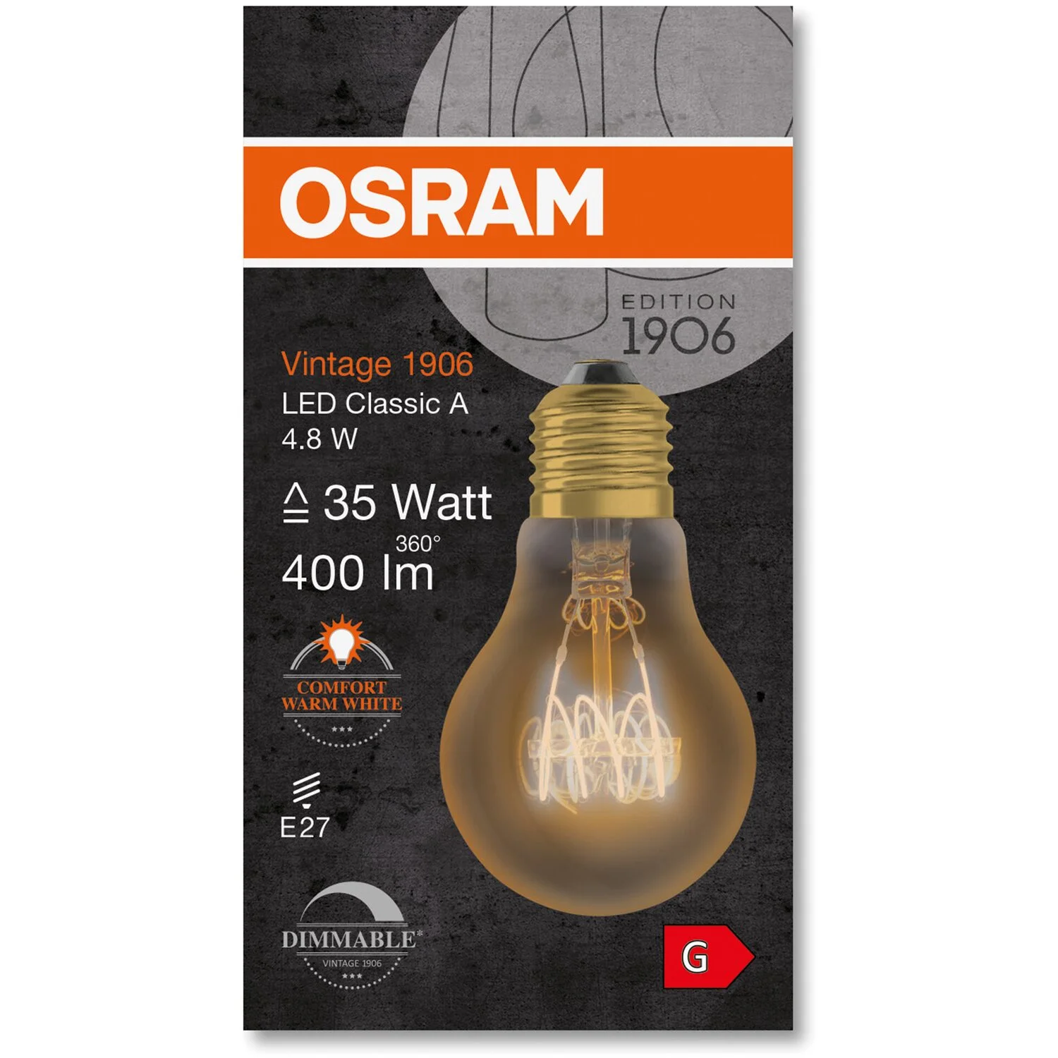 Osram LED-Leuchtmittel E27 Glühlampenform 4,8 W / Höhe 10,5 Cm / Ø 6 Cm 4 Osram LED-Leuchtmittel E27 Glühlampenform 4,8 W / Höhe 10,5 Cm / Ø 6 Cm – Bild 4