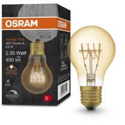 Osram LED-Leuchtmittel E27 Glühlampenform 4,8 W / Höhe 10,5 Cm / Ø 6 Cm 9 Osram LED-Leuchtmittel E27 Glühlampenform 4,8 W / Höhe 10,5 Cm / Ø 6 Cm -Lampen & Leuchten affär 618687 6