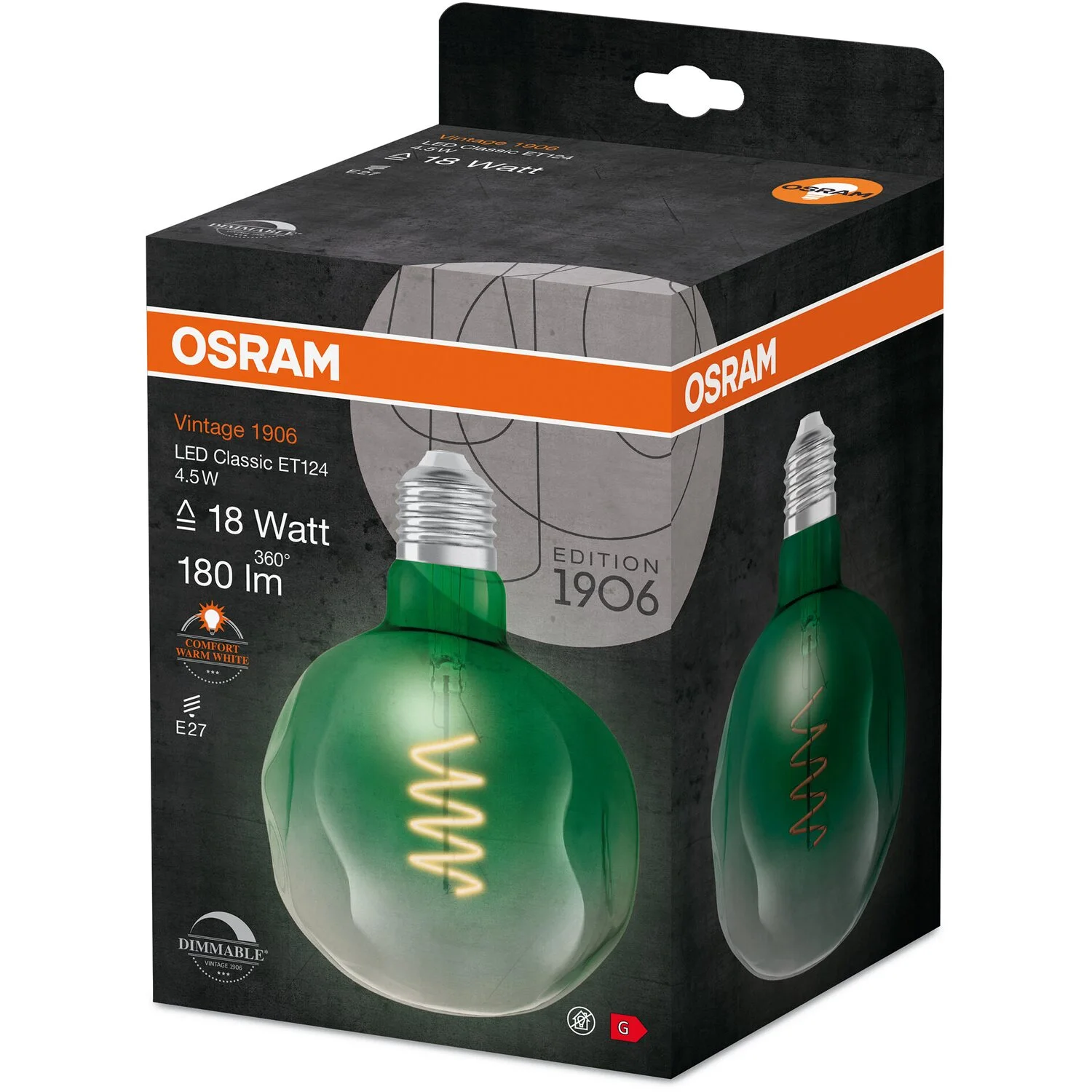 Osram LED-Leuchtmittel E27 Extrawarm 4,5 W / Höhe 17,6 Cm / Ø 12,5 Cm 4 Osram LED-Leuchtmittel E27 Extrawarm 4,5 W / Höhe 17,6 Cm / Ø 12,5 Cm – Bild 4