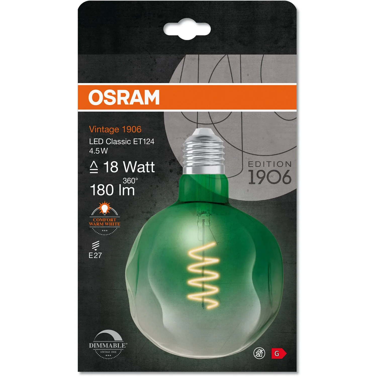 Osram LED-Leuchtmittel E27 Extrawarm 4,5 W / Höhe 17,6 Cm / Ø 12,5 Cm 5 Osram LED-Leuchtmittel E27 Extrawarm 4,5 W / Höhe 17,6 Cm / Ø 12,5 Cm – Bild 5