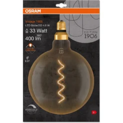 Osram LED-Leuchtmittel E27 Globeform Extrawarm 4,8 W / Höhe 29,5 Cm / Ø 20 Cm -Lampen & Leuchten affär 618743 5