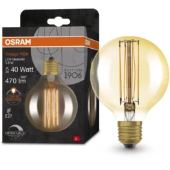 Osram LED-Leuchtmittel E27 Globeform Extrawarm 5,8 W / Höhe 12 Cm / Ø 8 Cm 8 Osram LED-Leuchtmittel E27 Globeform Extrawarm 5,8 W / Höhe 12 Cm / Ø 8 Cm -Lampen & Leuchten affär 618746 5