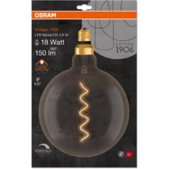 Osram LED-Leuchtmittel E27 Globeform Extrawarm 4,8 W / Höhe 29,5 Cm / Ø 20 Cm -Lampen & Leuchten affär 618798 5