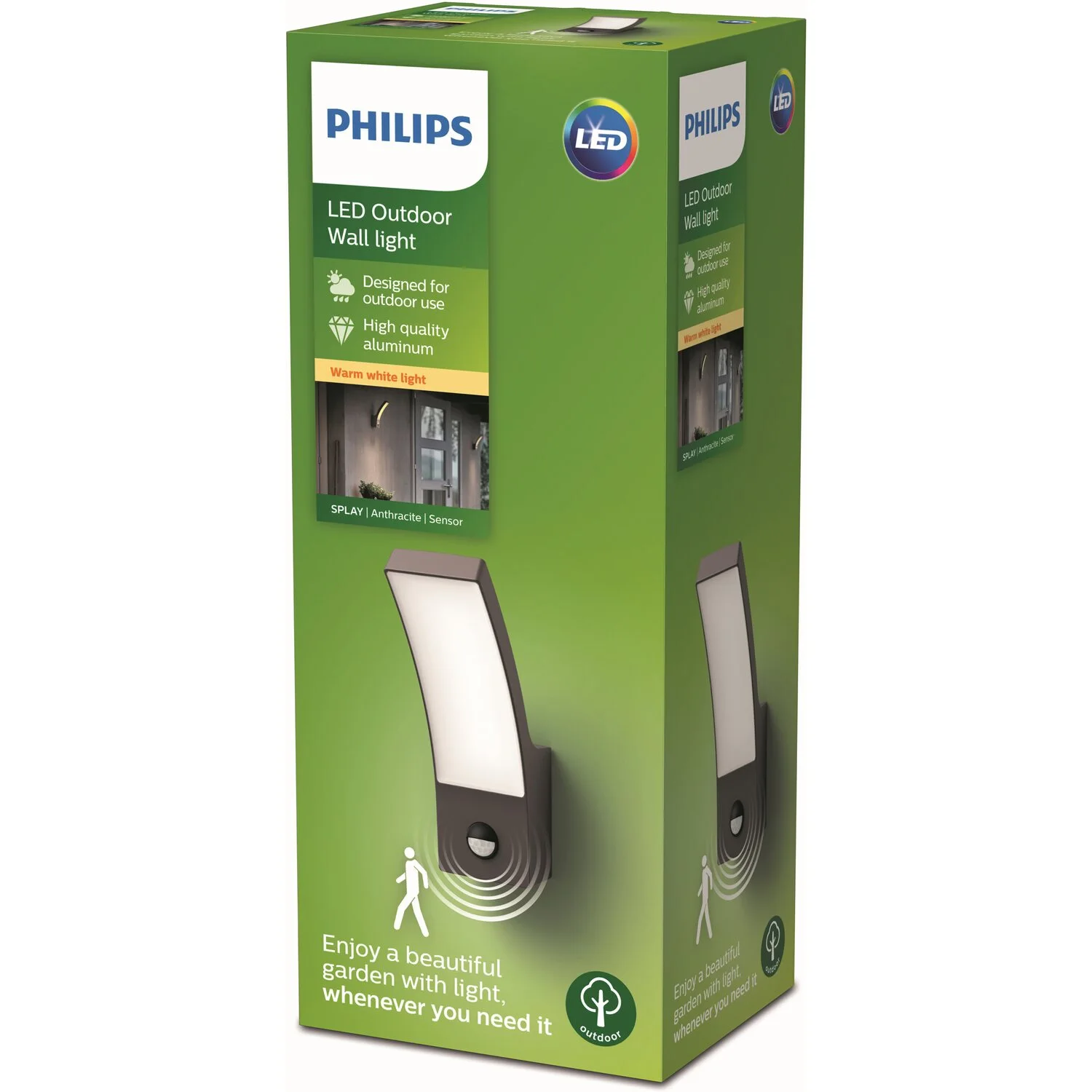 Philips Wandleuchte Splay Polierter Edelstahl-Look Anthrazit 12 W / 1'100 Lm 2 Philips Wandleuchte Splay Polierter Edelstahl-Look Anthrazit 12 W / 1'100 Lm – Bild 2