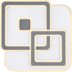 Globo LED-Deckenleuchte Kique 1-flammig Weiss (HxBxT) 6 X 50 X 50 Cm -Lampen & Leuchten affär 624846 5