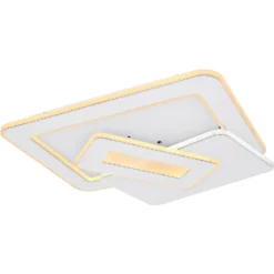 Globo LED-Deckenleuchte Kique 1-flammig Weiss (HxBxT) 6,8 X 48,5 X 49 Cm -Lampen & Leuchten affär 624886 6