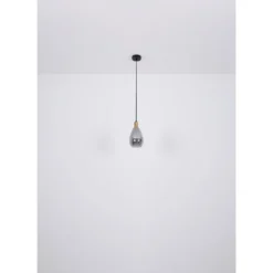 Globo Pendelleuchte Fanni 1-flammig Schwarz / Rauchfarben Ø 15 Cm / Höhe 120 Cm -Lampen & Leuchten affär 625266 5