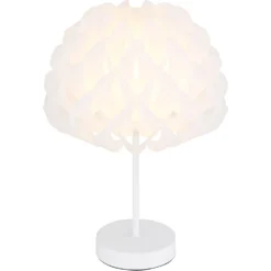 Globo Tischleuchte E14 Metall Weiss Ø 26 Cm / Höhe 35 Cm -Lampen & Leuchten affär 625389 1