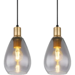 Globo Pendelleuchte Fanni Schwarz / Rauchfarben (HxBxT) 120 X 15 X 90 Cm -Lampen & Leuchten affär 625652 8