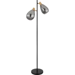Globo Stehlampe Fanni Schwarz / Rauchfarben (HxBxT) 160 X 25 X 34 Cm -Lampen & Leuchten affär 626288 2