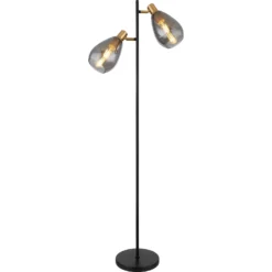 Globo Stehlampe Fanni Schwarz / Rauchfarben (HxBxT) 160 X 25 X 34 Cm -Lampen & Leuchten affär 626288 3