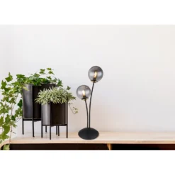 Globo Tischleuchte G9 Metall Schwarz Matt 15 X 19 Cm / Höhe 48 Cm -Lampen & Leuchten affär 626399 7