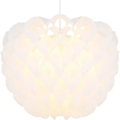 Globo Hängeleuchte E27 Metall Weiss Mit Kunststoff Ø 37 Cm / Höhe 120 Cm 21 Globo Hängeleuchte E27 Metall Weiss Mit Kunststoff Ø 37 Cm / Höhe 120 Cm -Lampen & Leuchten affär 626664 7