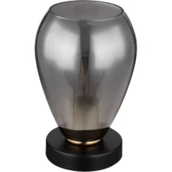 Globo Tischlampe Fanni 1-flammig Schwarz / Rauchfarben Ø 15 Cm / Höhe 23,5 Cm 9 Globo Tischlampe Fanni 1-flammig Schwarz / Rauchfarben Ø 15 Cm / Höhe 23,5 Cm -Lampen & Leuchten affär 626810 2