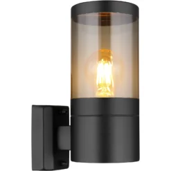 Globo Aussenleuchte E27 Edelstahl Schwarz Matt 24 X 10 Cm -Lampen & Leuchten affär 627498 2