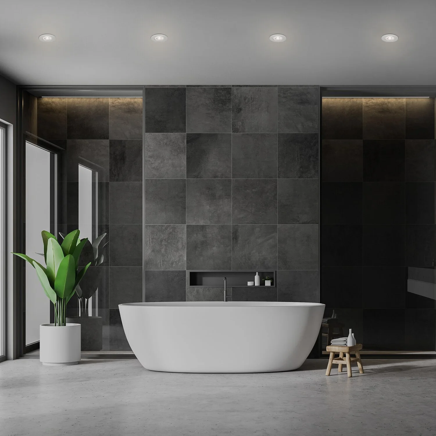 Brilo Einbauleuchte Modul Kulana Dimmbar Matt Chrom 4,9 W / 480 Lm / 4 Stk. 8 Brilo Einbauleuchte Modul Kulana Dimmbar Matt Chrom 4,9 W / 480 Lm / 4 Stk. – Bild 8