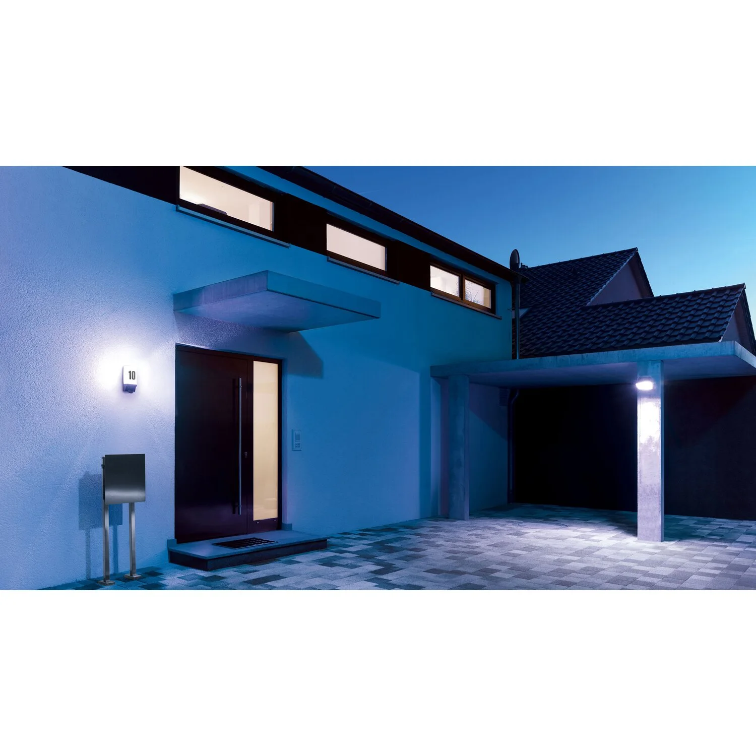 Steinel Aussenwandleuchte L 1 Mit Bewegungsmelder Weiss 25,5 X 11 Cm / 60 W 4 Steinel Aussenwandleuchte L 1 Mit Bewegungsmelder Weiss 25,5 X 11 Cm / 60 W – Bild 4