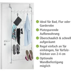 Wenko Tür-Organizer Chrom Glänzend (HxBxT) 150,5 X 59 X 18,5 Cm -Lampen & Leuchten affär 656955 5